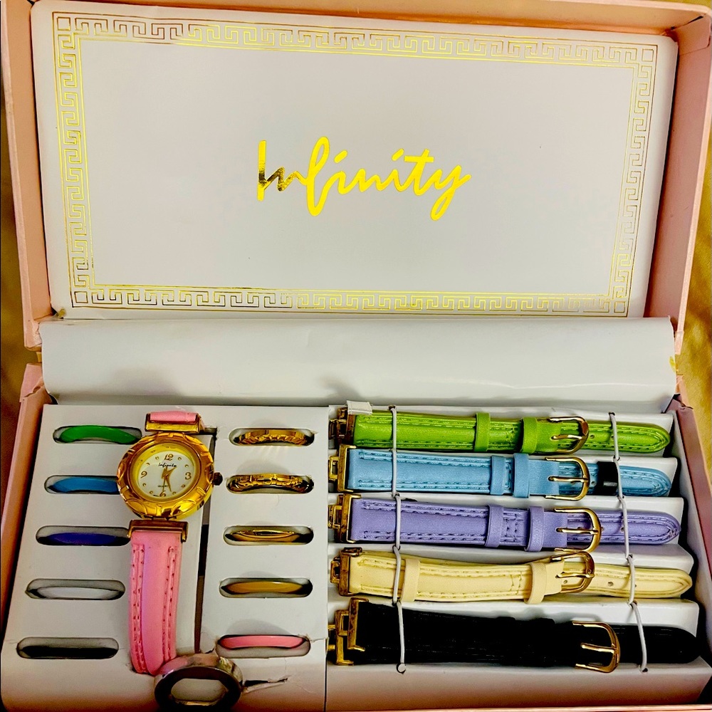 Infinity Watch With Interchangeable Bands and Bezels